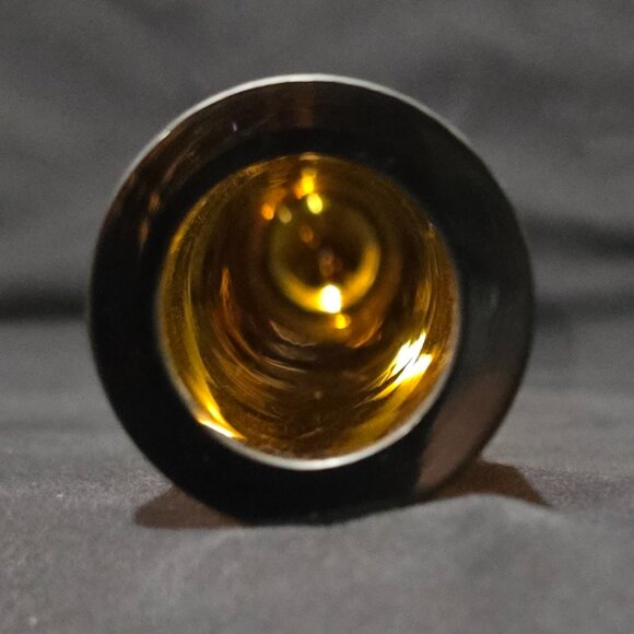 Vtg Marquis by Waterford Merengue 17" Amber Bud Vase - 3" x 17" - Picture 3 of 5